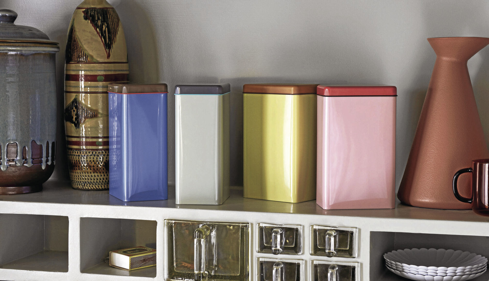 Candy-colored canisters